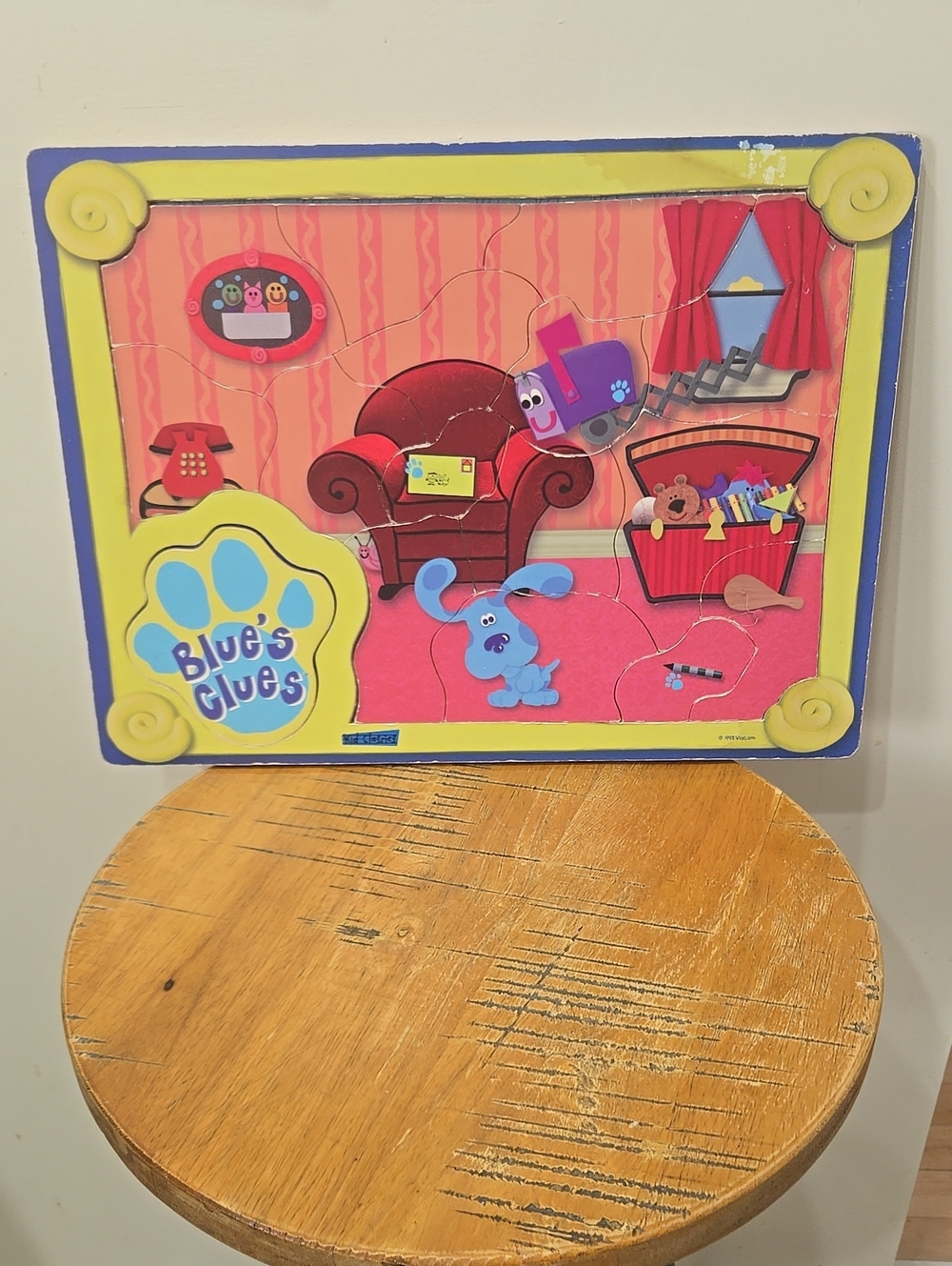 Vintage 1998 Blues Clues Wooden Puzzle